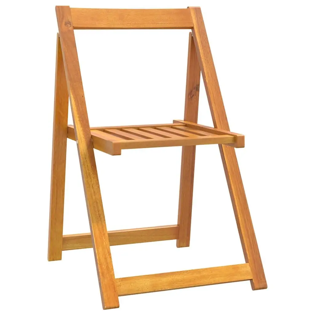 Folding Garden Chairs 6 pcs Wooden Outdoor Patio Seating Acacia Wood Brown