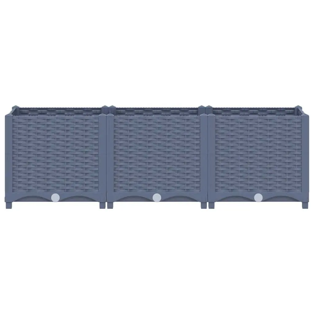 Raised Garden Bed Planter Box Outdoor Use 120x40x38 cm Grey