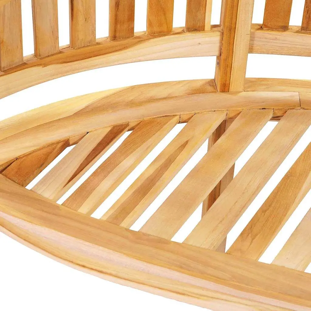 Banana Bench Outdoor Garden Seating 200cm Curved Teak Wood Brown