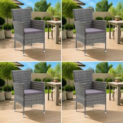 Affordable Grey Garden Dining Chair Set of 4