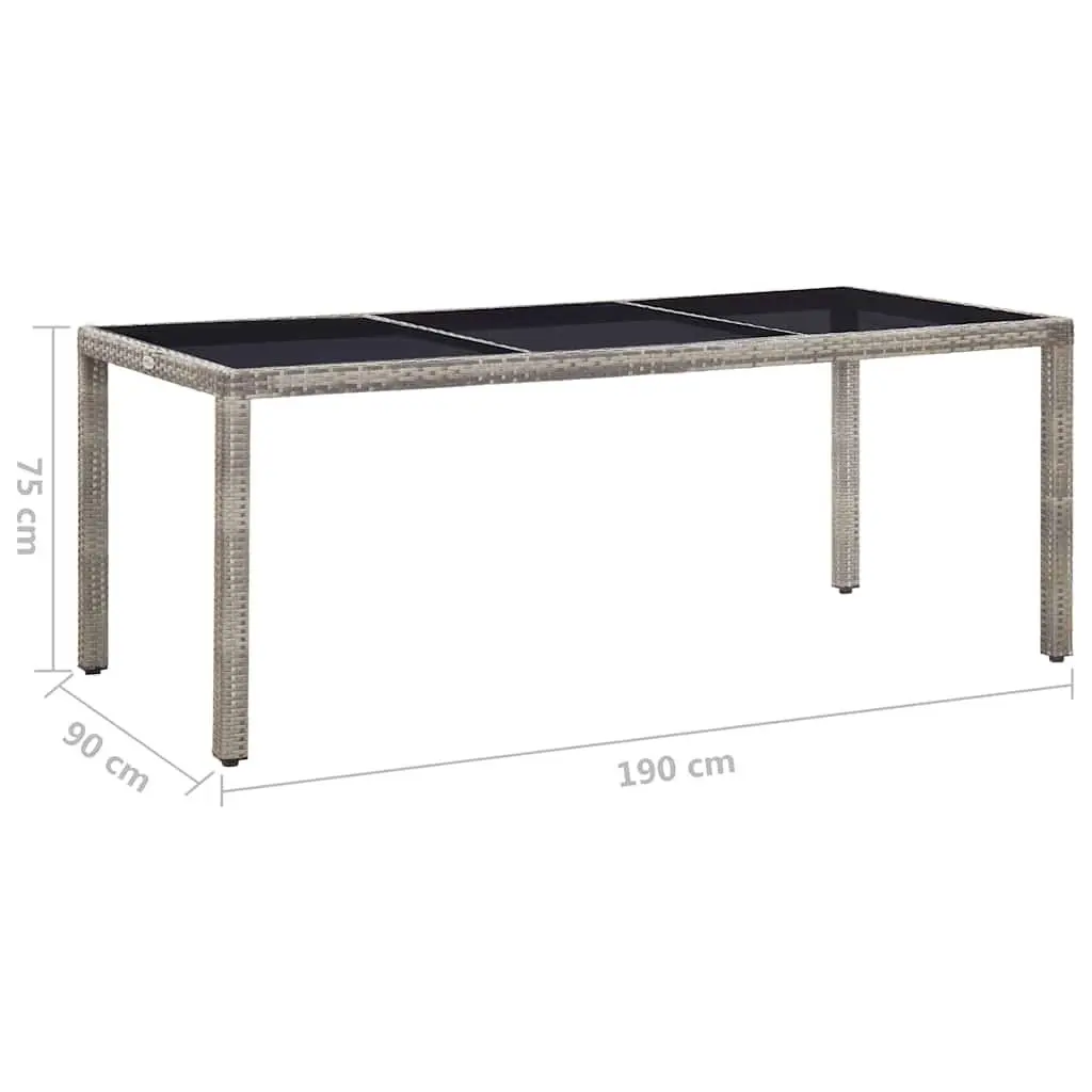 Grey Garden Dining Table for Outdoor Use