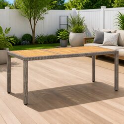Durable Grey Garden Dining Table for Your Outdoor Needs