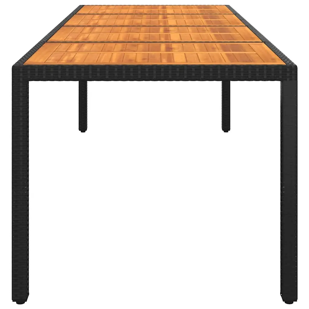 Garden Table Outdoor Patio Furniture 250x100x75cm Acacia Wood Black
