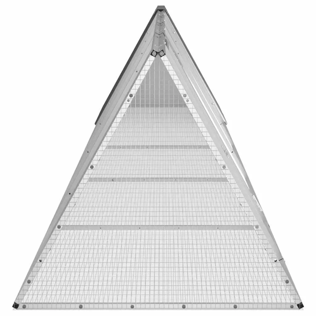 Rabbit Cage Hutch Outdoor Run Enclosure Extension Anthracite Galvanised Steel 5045 x 805 x 710 mm