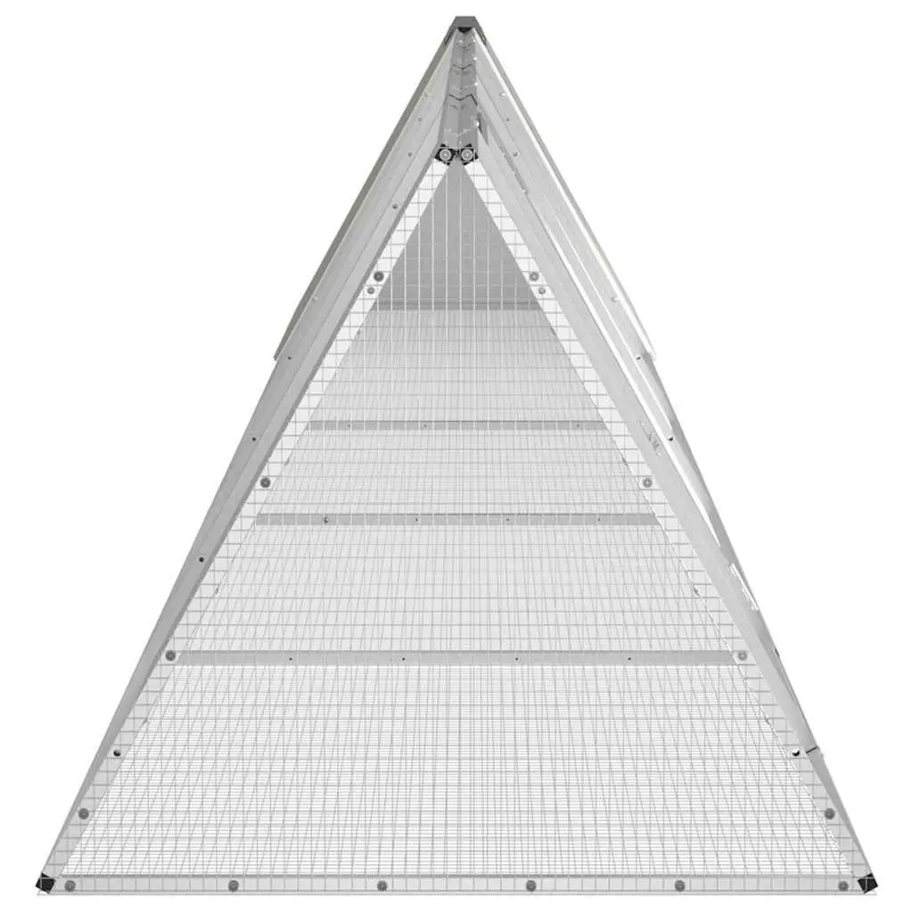 Rabbit Cage Small Animal Playpen Grey Galvanised Steel Outdoor Indoor