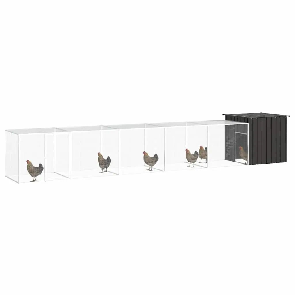 Chicken Cage Small Animal Habitat Coop Run 600x91x100cm Anthracite