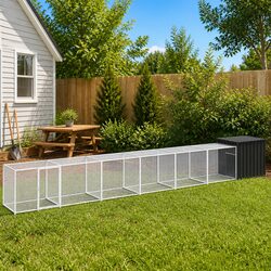Warm and Reliable Anthracite Chicken Cage for Your Pets