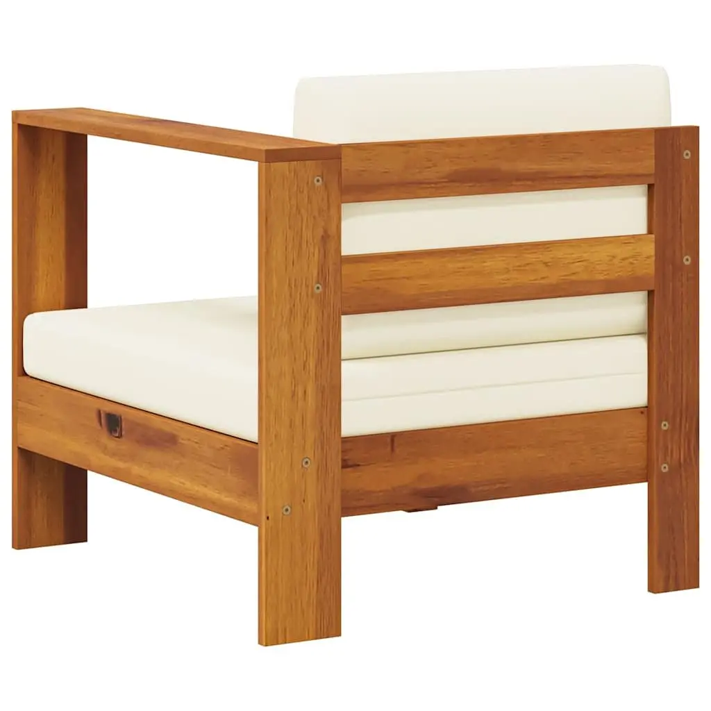 Middle Sofa Section Cream Outdoor Lounge Seating Unit with Armrest