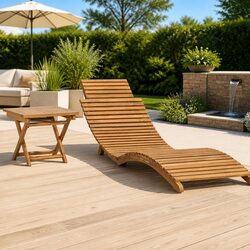 Comfortable and Practical Folding Sun Lounger for Relaxation