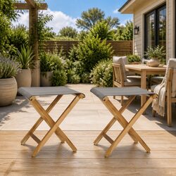 Folding Chairs Set: Durable Teak Wood and Comfortable Design