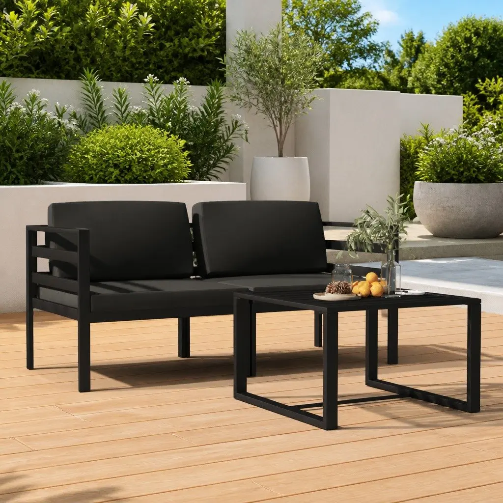 3 Piece Aluminium Garden Lounge Set
