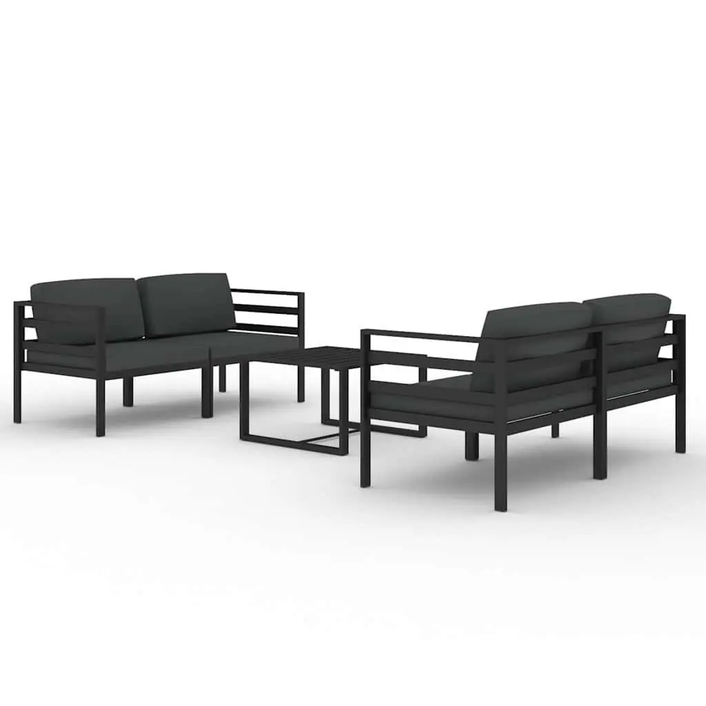 5 Piece Modular Garden Lounge Set Outdoor Furniture Anthracite