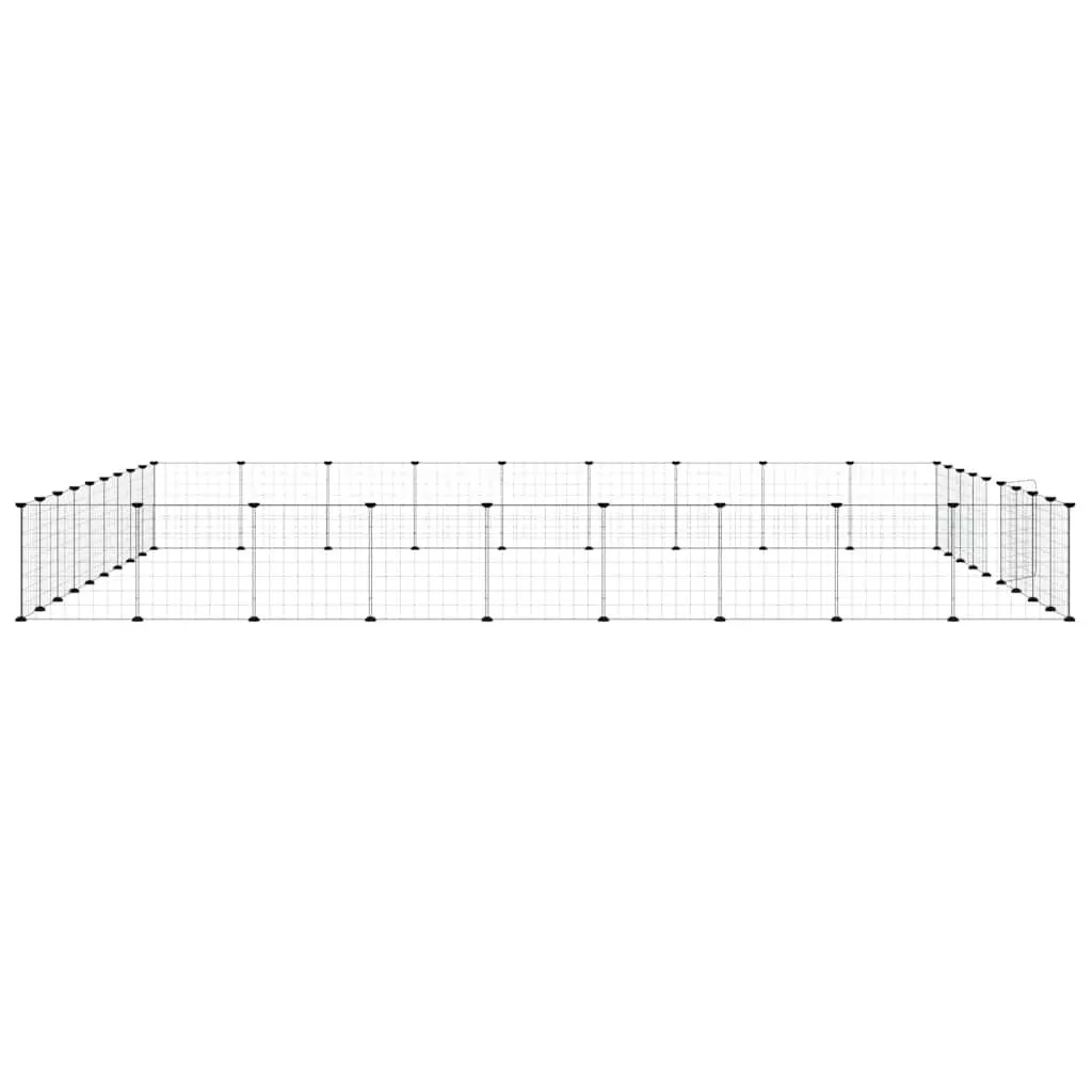 36 Panel Pet Cage Modular Small Animal Habitat 35x35 cm Black