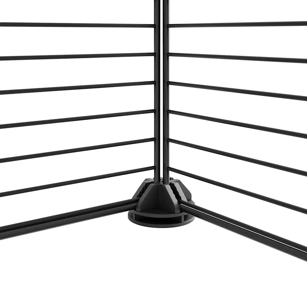 20 Panel Pet Cage DIY Playpen Enclosure for Small Animals 105x70x70 cm Black