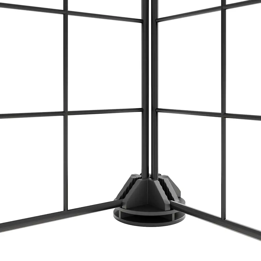 8 Panel Pet Cage Enclosure Small Animal Playpen Exercise Pen Black 35x35 cm