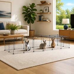 Safe and Spacious 28-Panel Small Animal Enclosure