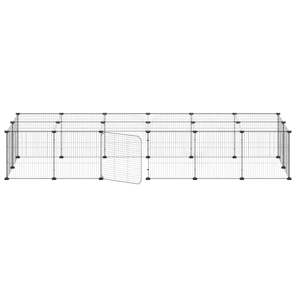 Pet Cage Modular Small Animal Habitat Enclosure 35x35cm Black