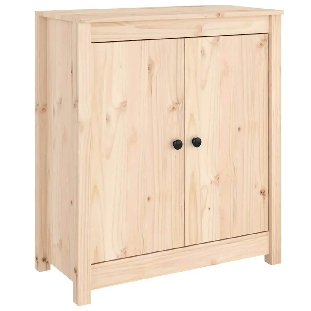 Solid Pine Wood Sideboards Storage Cabinet 70x35x80 cm Brown 2 Piece