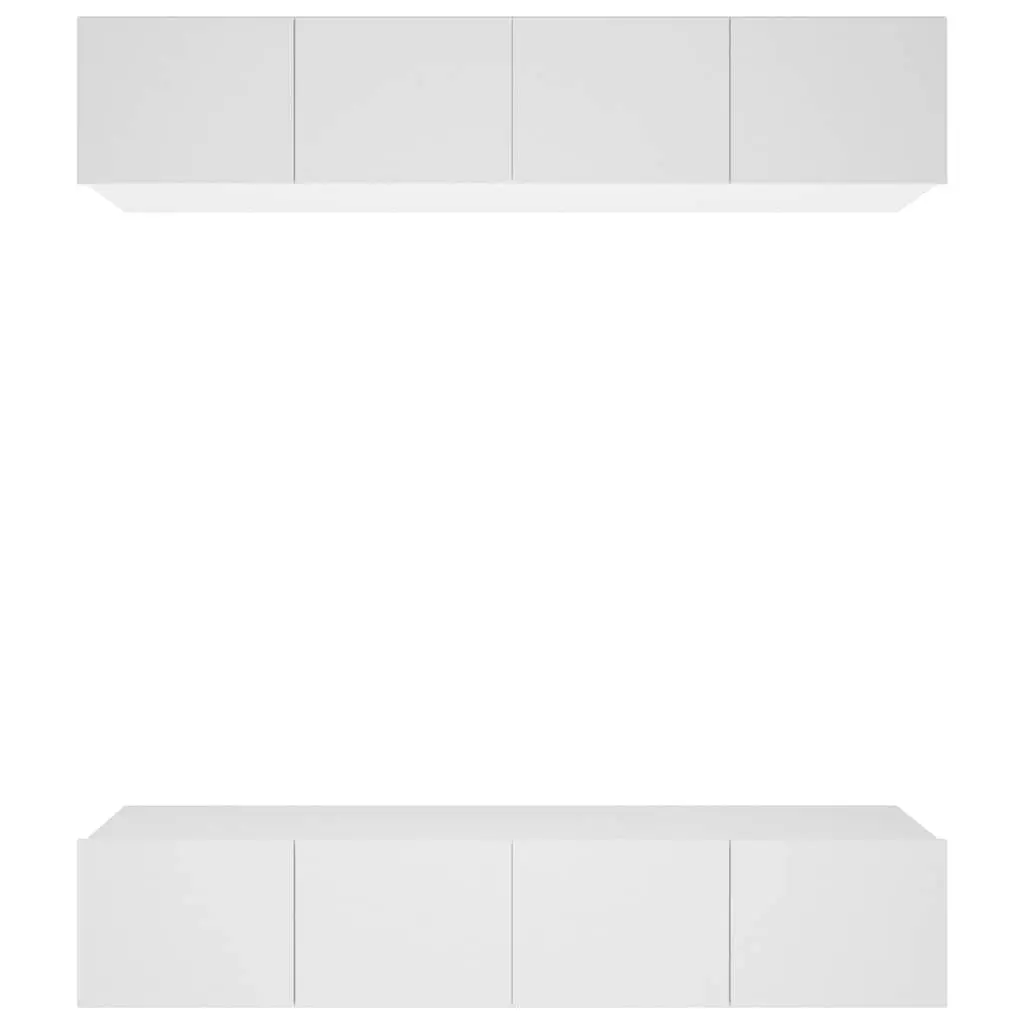 Wall-Mounted TV Cabinet Storage Unit 80 x 30 x 30 cm White Engineered Wood Drop-Down Door