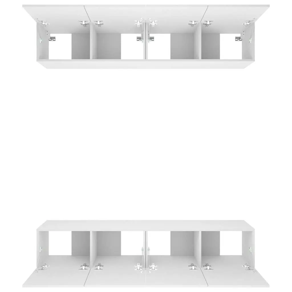 Wall-Mounted TV Cabinet Storage Unit 80 x 30 x 30 cm White Engineered Wood Drop-Down Door