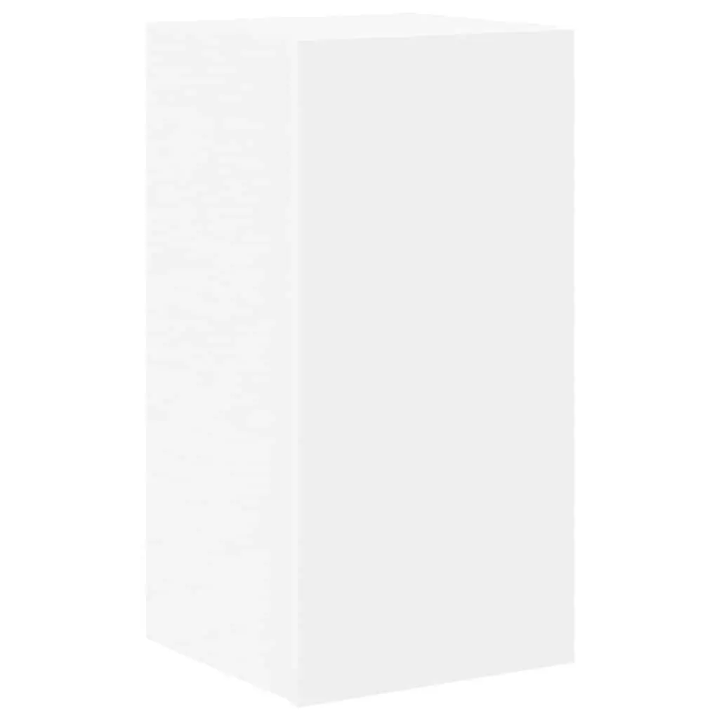7 Piece Wall-Mounted Storage Unit White Engineered Wood TV Cabinet Set
