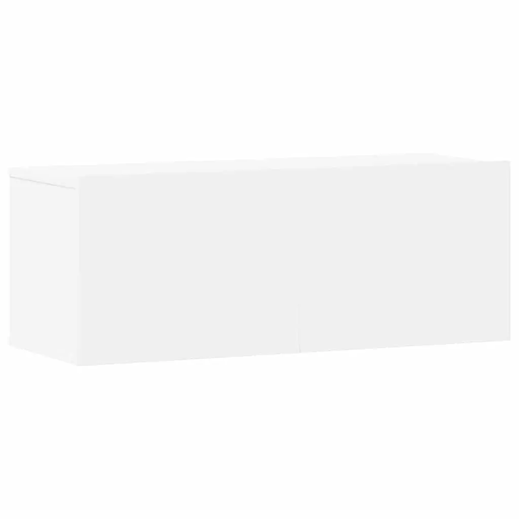 White Wall Mounted TV Cabinet Set 3 Piece Storage Organiser for Bedroom Living Room