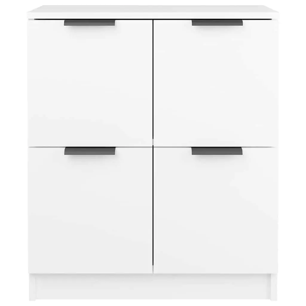 Sideboards 2 pcs White 60x30x70 cm Storage Cabinet Engineered Wood Furniture