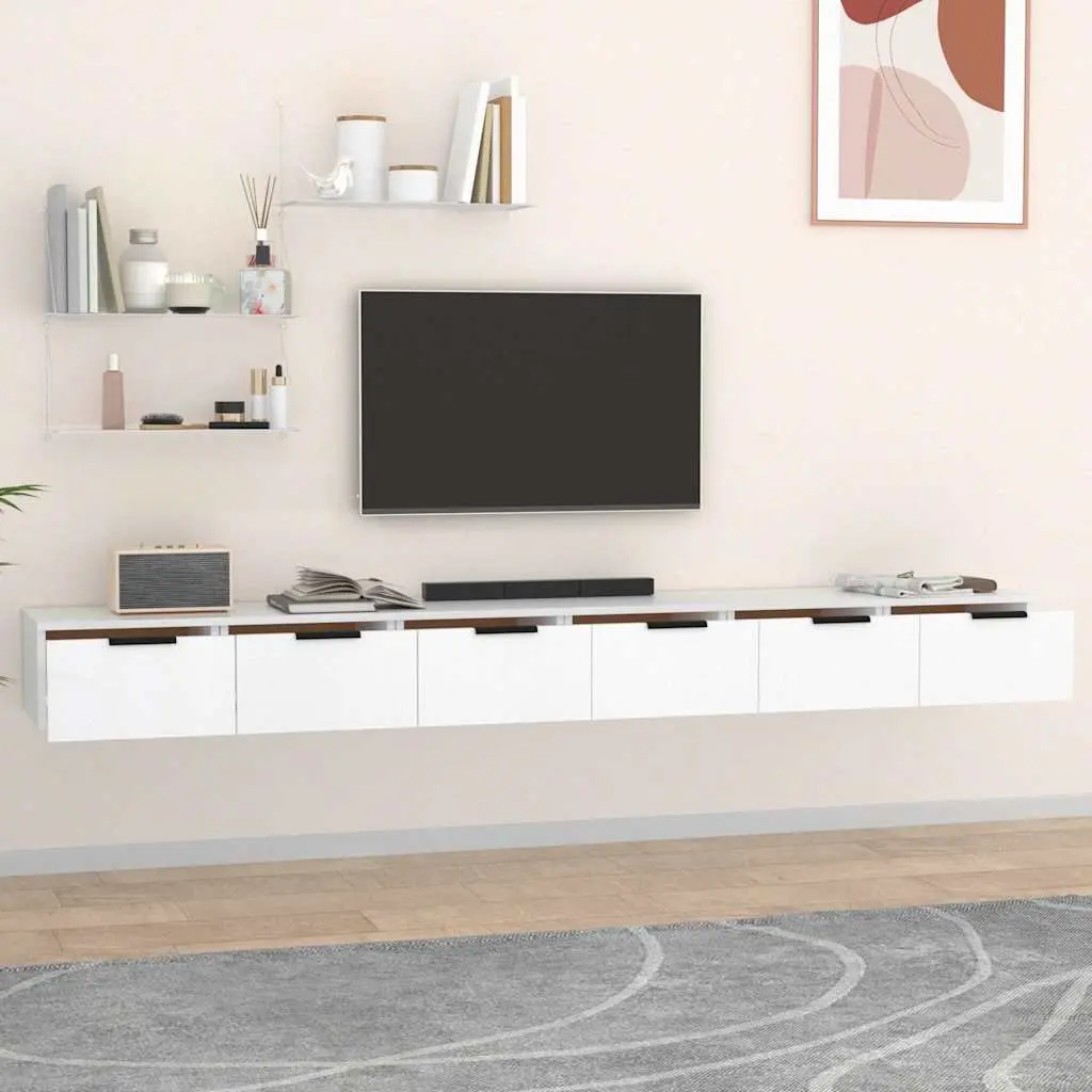 White Floating Wall Cabinets for Storage Needs