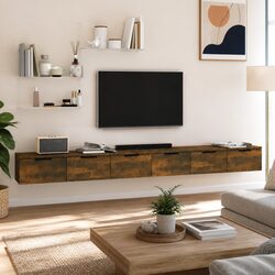 Value-Driven Smoked Oak Floating Cabinets for Your Home