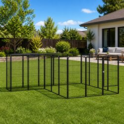 Reliable 18-Panel Dog Playpen for Safety and Security