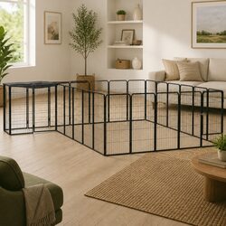 Reliable 26-Panel Dog Playpen with Safety Features