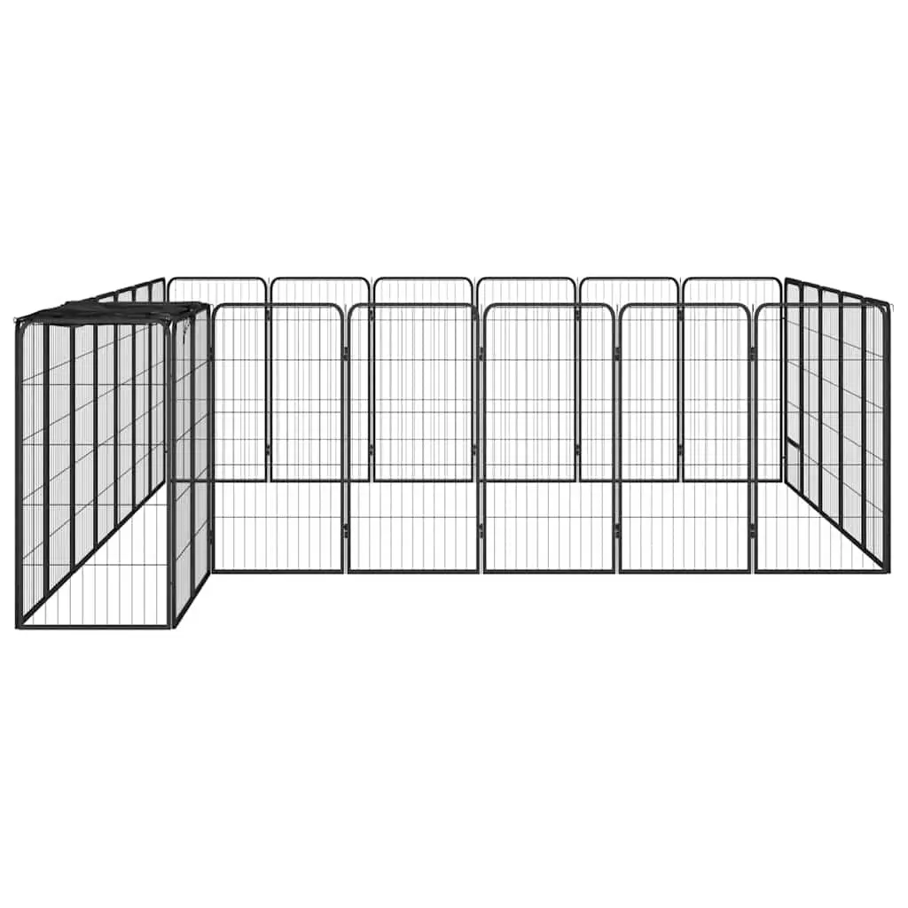 Dog Playpen Exercise Pen 26 Panel Indoor Outdoor Black Steel