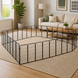 Reliable 36-Panel Dog Playpen for Safe Exercise Space