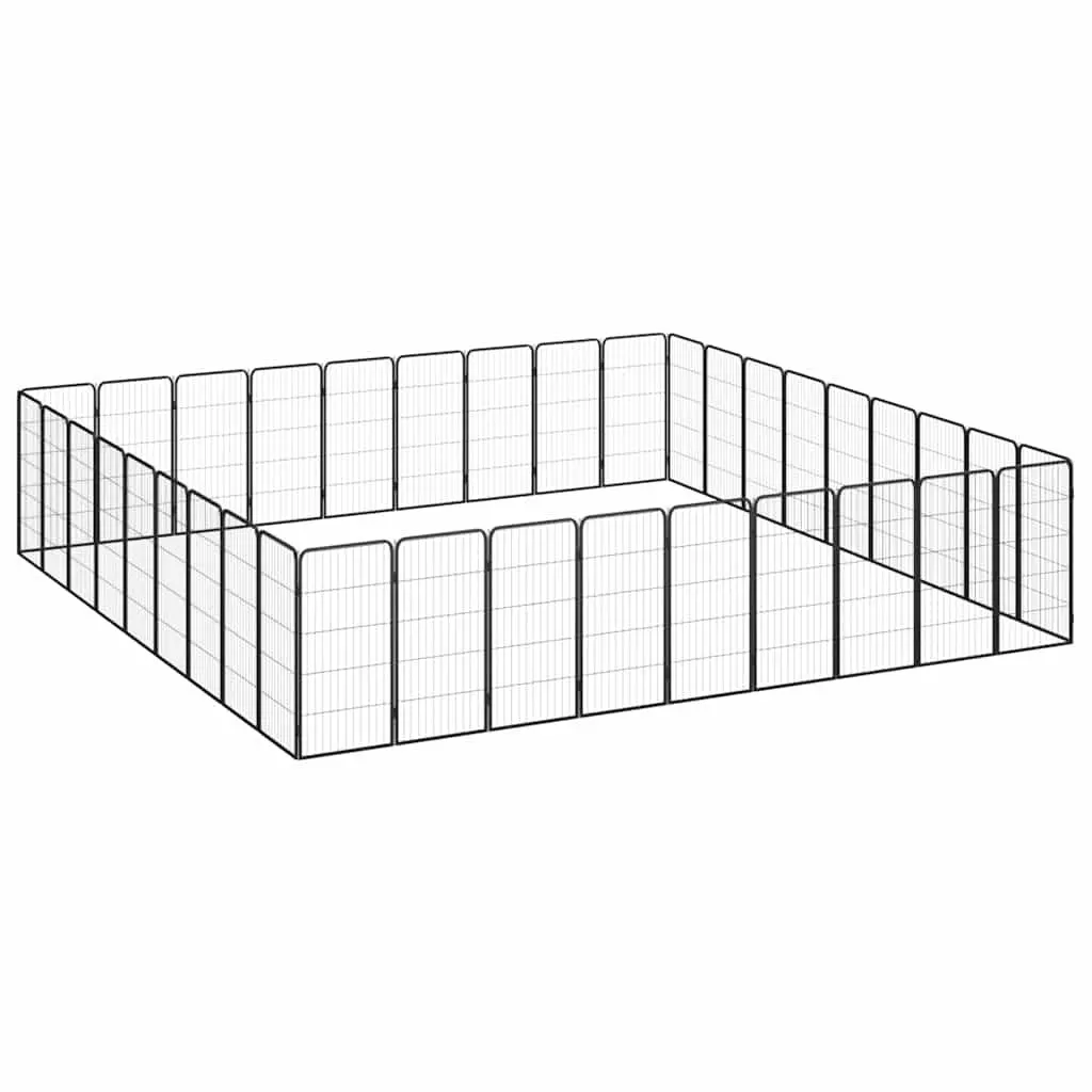 Dog Playpen Exercise Enclosure 36 Panel Black Outdoor Indoor Portable