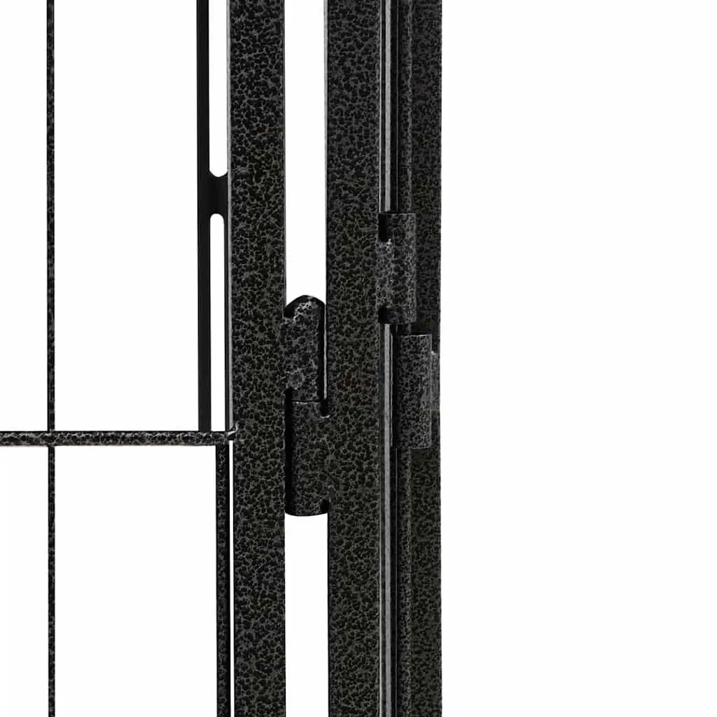 Dog Playpen Outdoor Exercise Pen 20 Panel Black Steel Enclosure