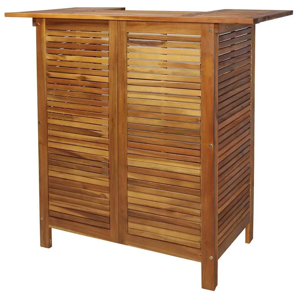 Garden Bar Set 5 Piece Outdoor Patio Bistro Table Stools Wood Furniture