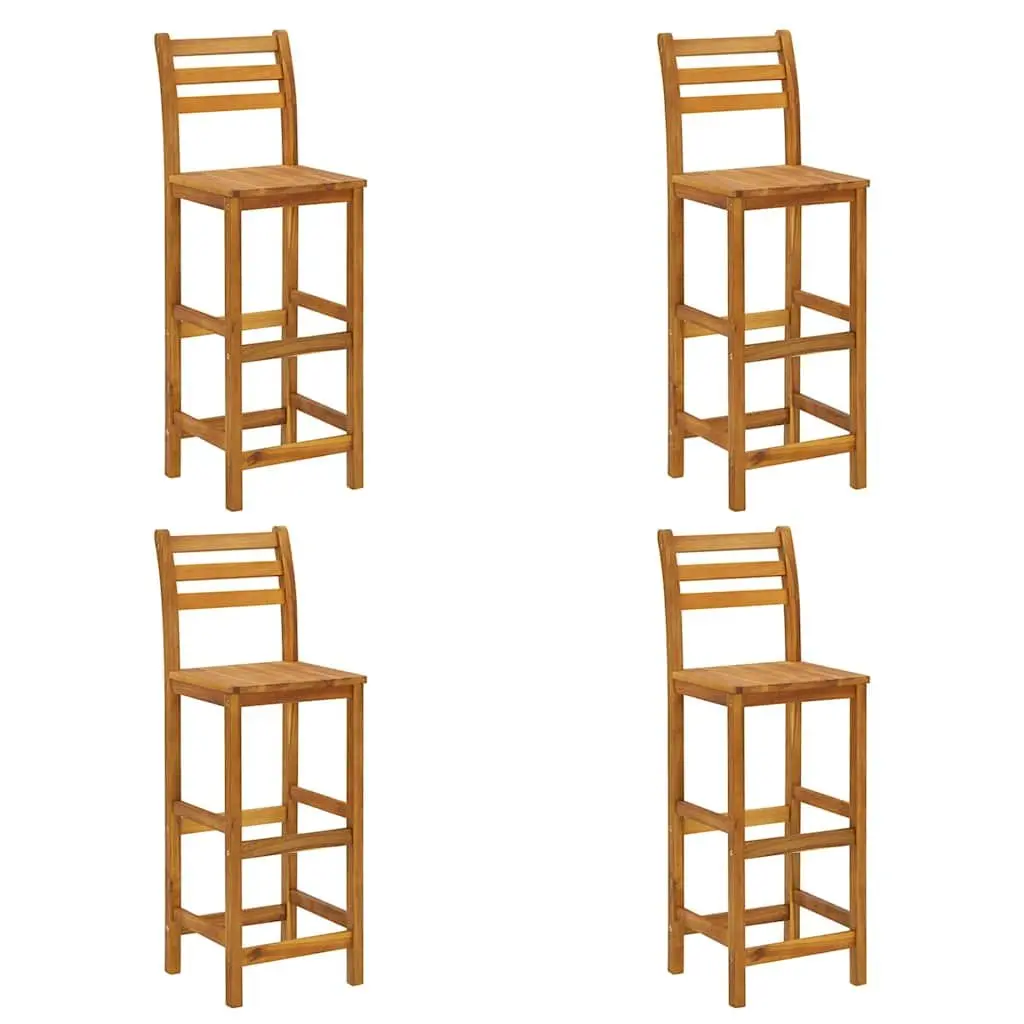 Garden Bar Set 5 Piece Outdoor Patio Bistro Table Stools Wood Furniture