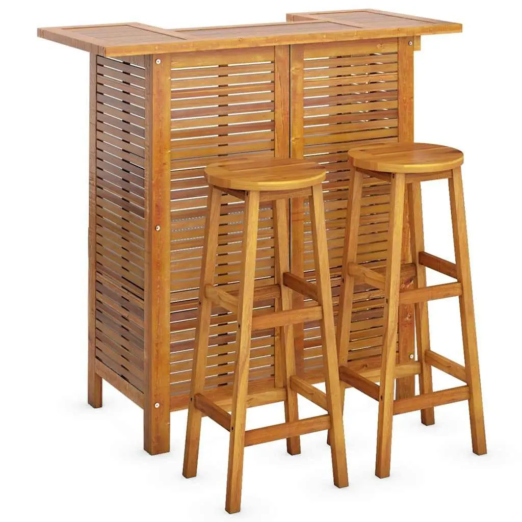 3 Piece Garden Bar Set for Outdoor Use