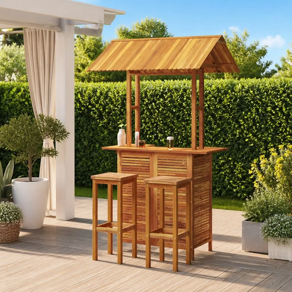 3-Piece Garden Bar Set for Outdoor Enjoyment