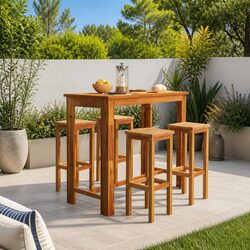 Comfortable and Stylish 5 Piece Garden Bar Set