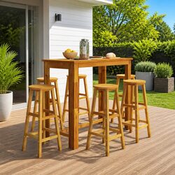 Value and Comfort in This 7 Piece Garden Bar Set