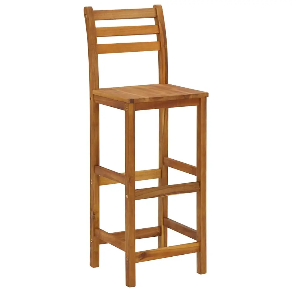 7 Piece Garden Bar Set Solid Acacia Wood Outdoor Furniture Patio Bistro Table
