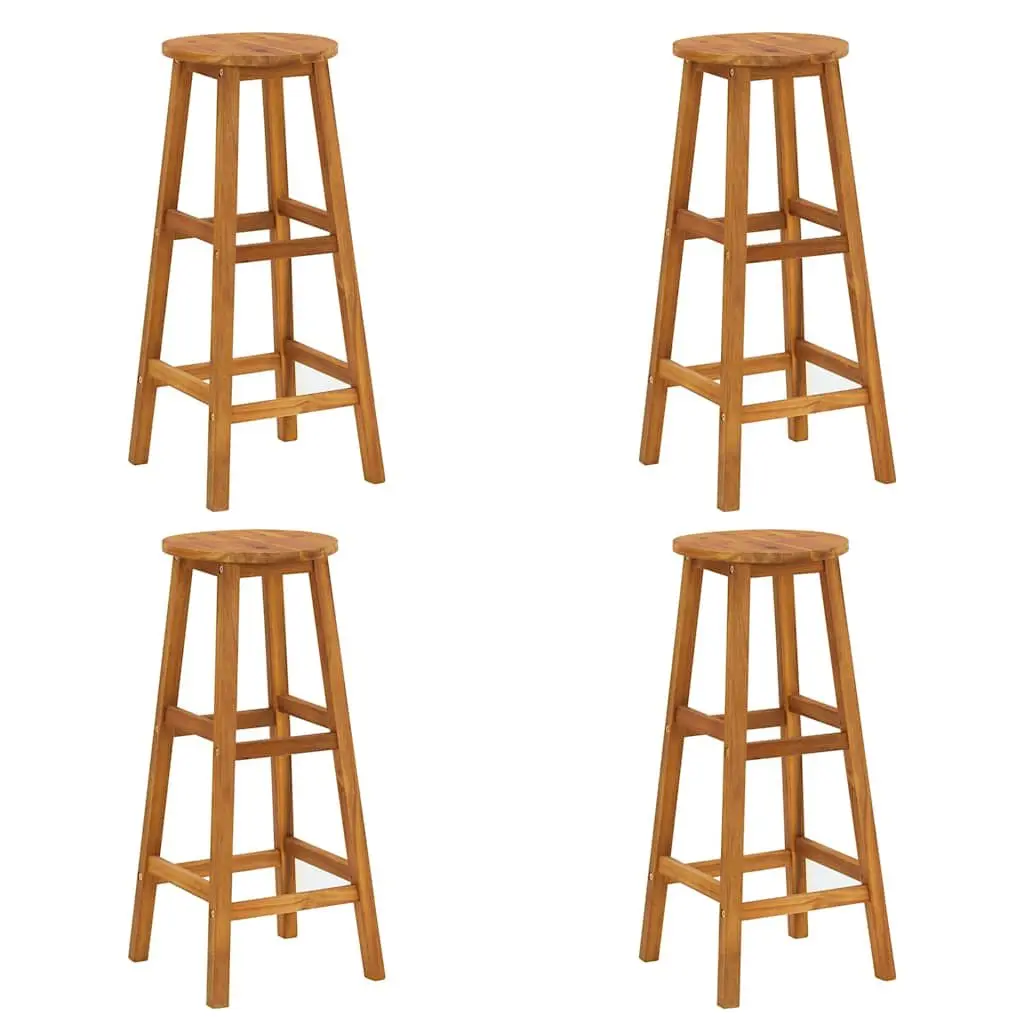 Garden Bar Set 9 Piece Outdoor Furniture Bistro Table Stools Brown