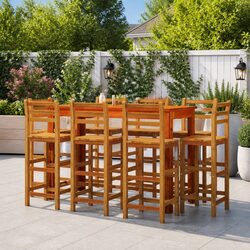 Durable 9 Piece Bar Set: Value Meets Style in Your Garden