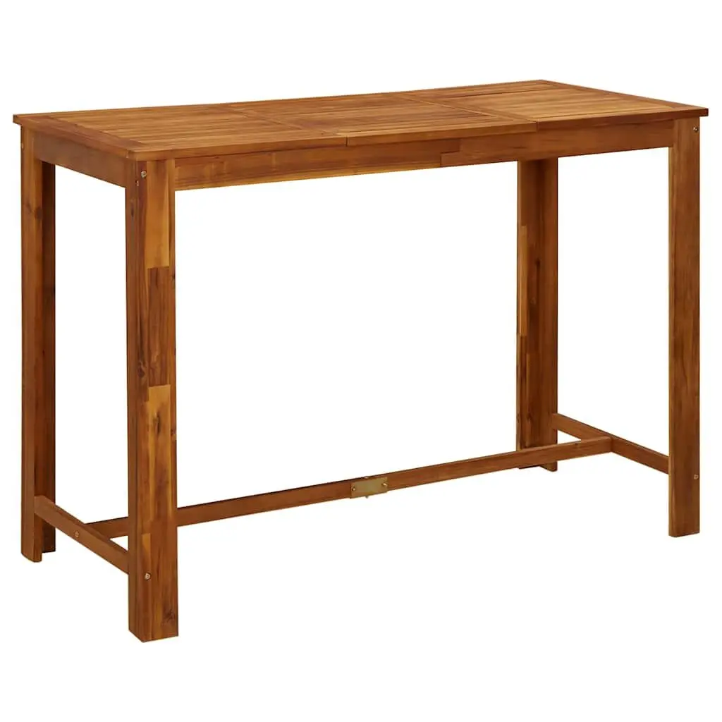 Garden Bar Set 9 Piece Outdoor Furniture Bistro Table Stools Brown