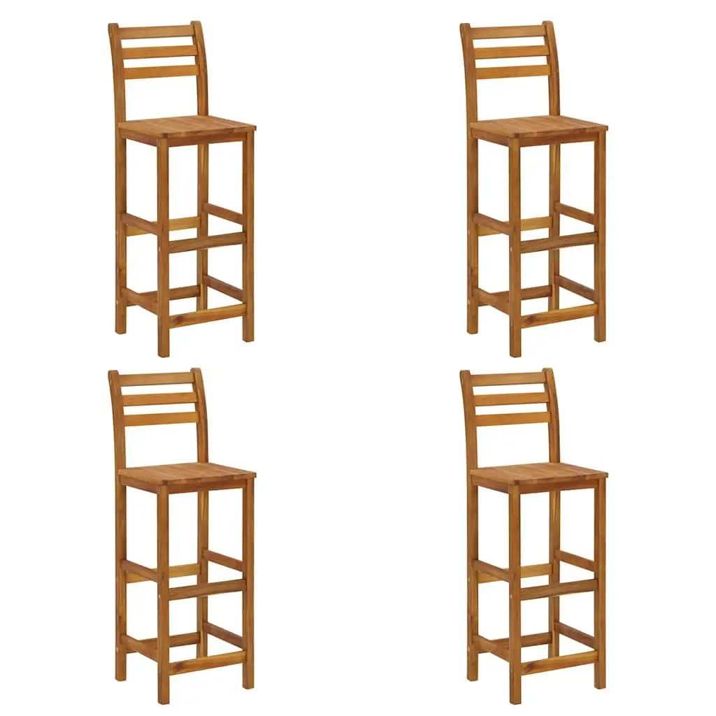 Garden Bar Set 9 Piece Outdoor Furniture Bistro Table Stools Brown