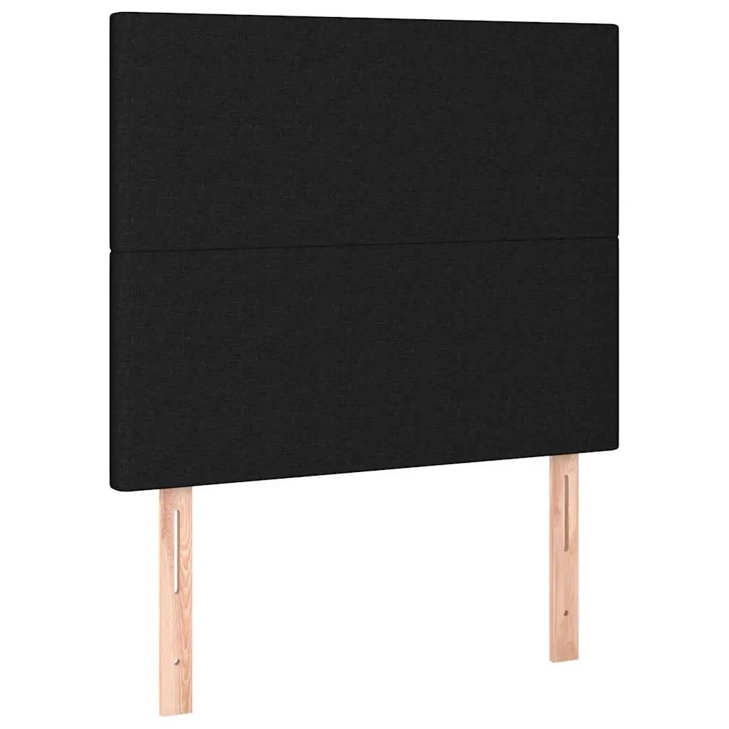 Black Fabric Headboard Adjustable Height Wooden Legs Bedroom Bed Back Support