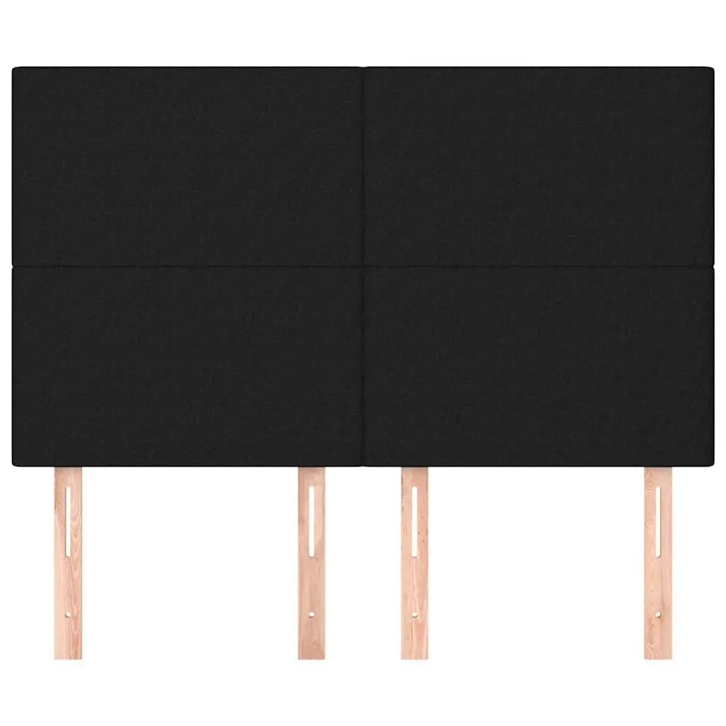 Black Fabric Headboard with Adjustable Height