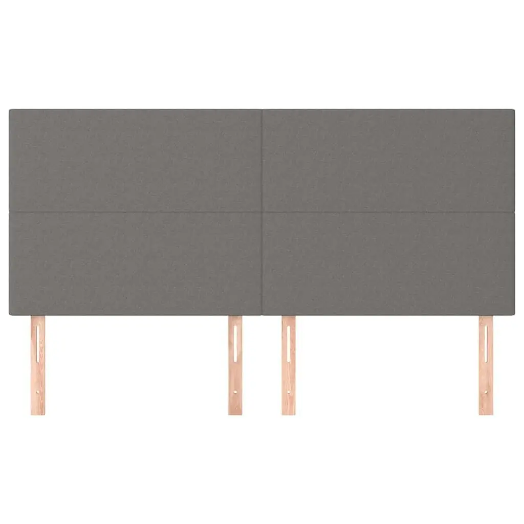 Fabric Headboard Adjustable Height Grey Back Support Bedroom Furniture Wooden Legs