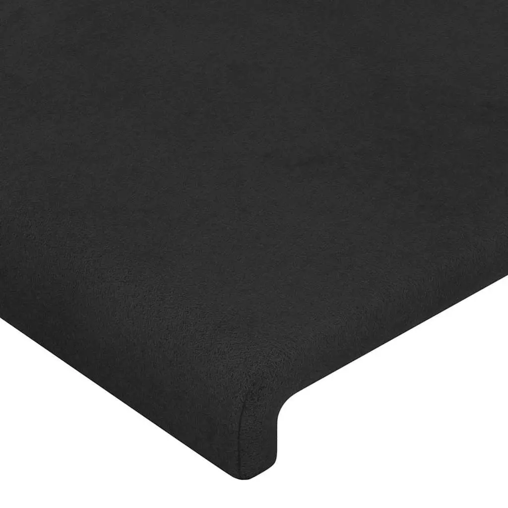 Velvet Headboard Black Adjustable Height Bedroom Bed Frame Backrest Support